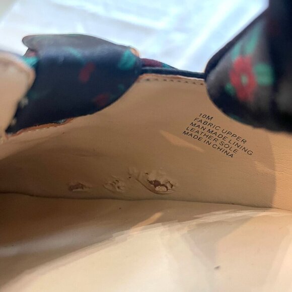 Gianni Bini Black Floral Print Twist Knot Pointed Toe Mules Size 10 - Picture 11 of 14